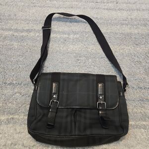Burberry  Coated Canvas Messenger Bag, Brown Nova Check Pattern